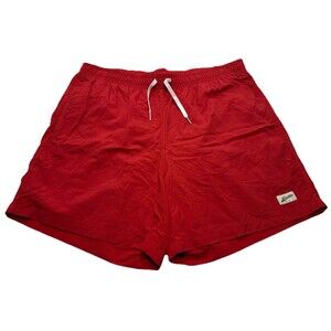 Men's Bather Solid Red Swim Trunk 6" Size XL Made in Canada
